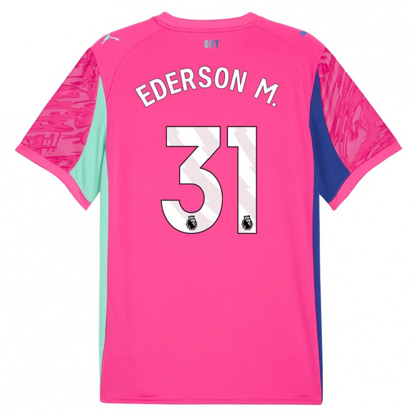 Danxen Kinder Ederson #31 Trikot Rosenrosa Torwarttrikot 2025/26 Schweiz