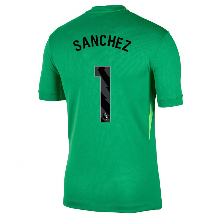 Danxen Kinder Robert Sánchez #1 Trikot Grün Schwarz Torwarttrikot 2025/26 Schweiz