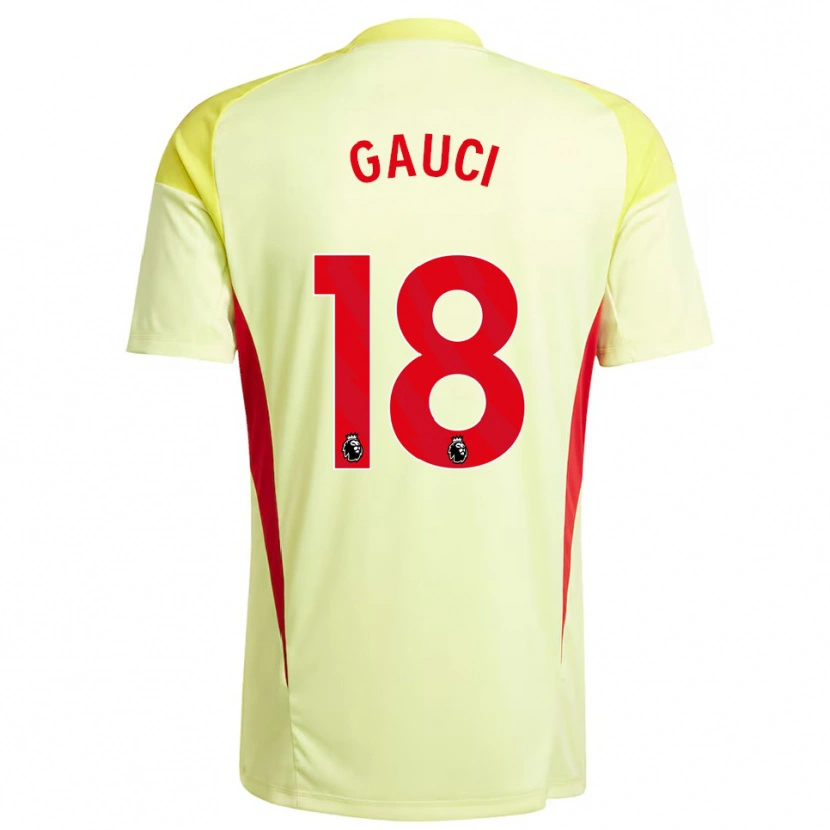 Danxen Kinder Joe Gauci #18 Trikot Hellgelb Torwarttrikot 2025/26 Schweiz