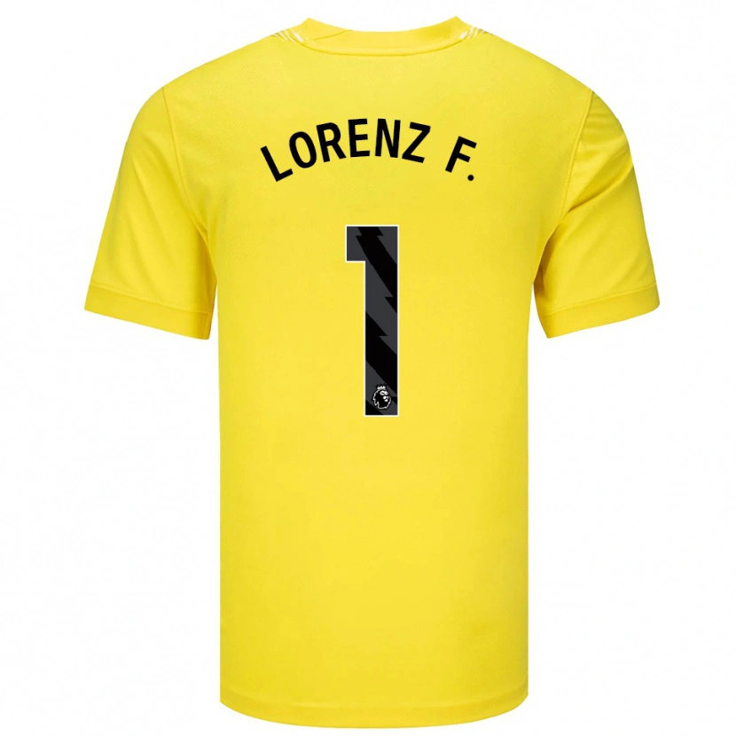 Danxen Kinder Lorenz Ferdinand #1 Trikot Gelb Schwarz Torwarttrikot 2025/26 Schweiz