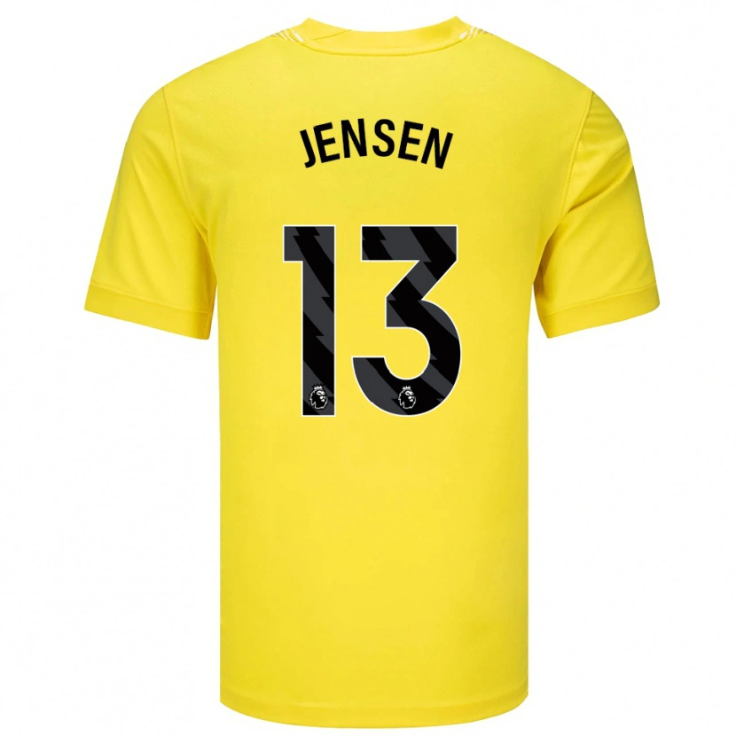 Danxen Kinder Sebastian Jensen #13 Trikot Gelb Schwarz Torwarttrikot 2025/26 Schweiz