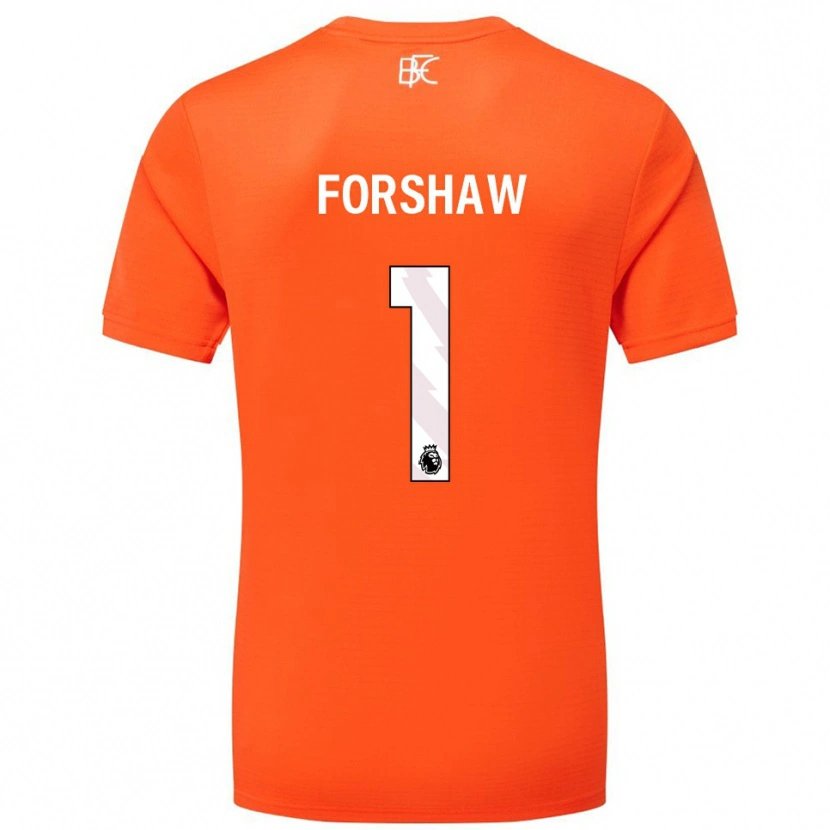 Danxen Kinder Lewis Forshaw #1 Trikot Orange Weiß Torwarttrikot 2025/26 Schweiz