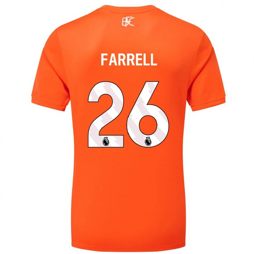 Danxen Kinder Lucy Farrell #26 Trikot Orange Weiß Torwarttrikot 2025/26 Schweiz