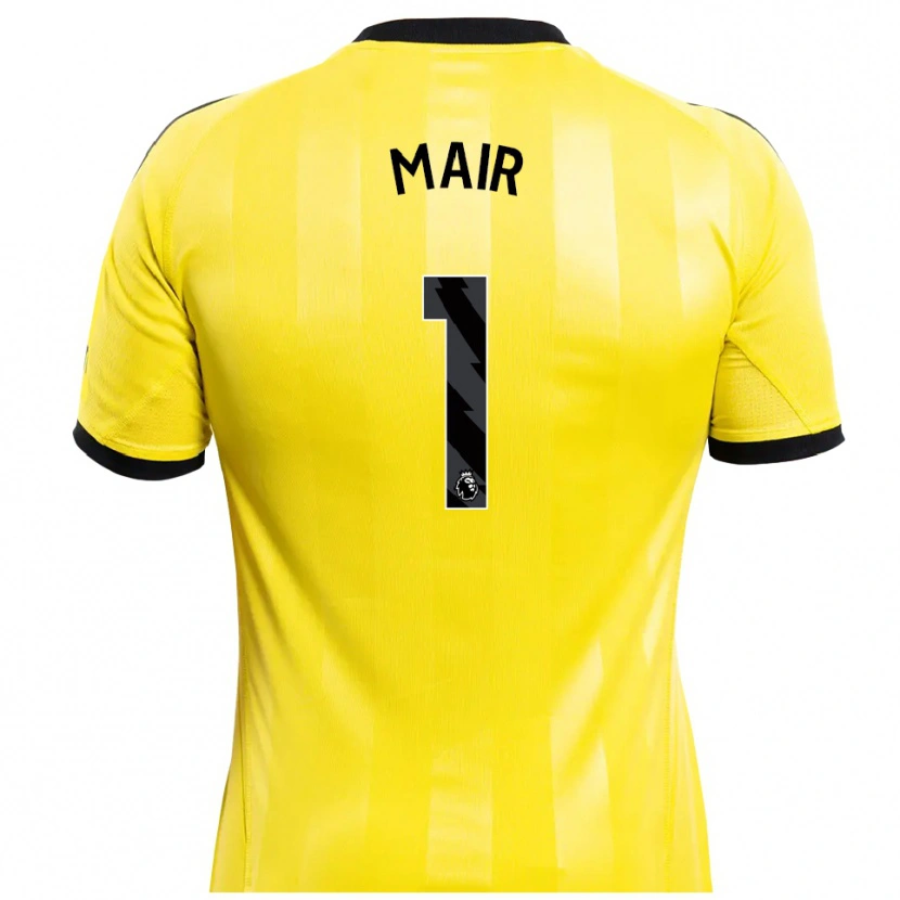 Danxen Kinder George Mair #1 Trikot Gelb Schwarz Torwarttrikot 2025/26 Schweiz