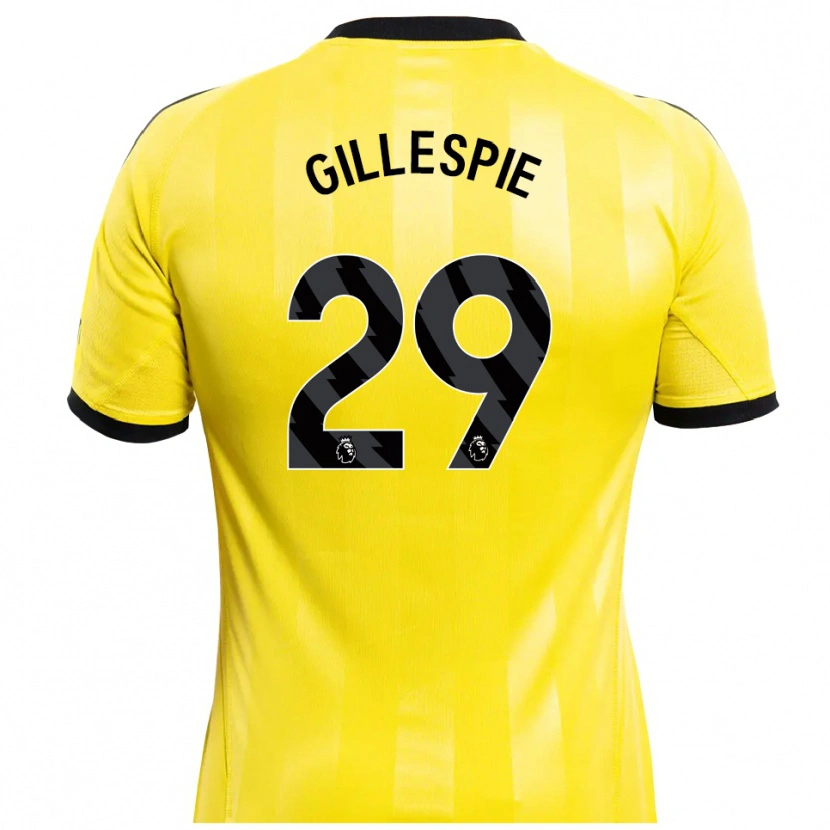 Danxen Kinder Mark Gillespie #29 Trikot Gelb Schwarz Torwarttrikot 2025/26 Schweiz
