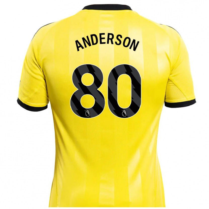 Danxen Kinder Will Anderson #80 Trikot Gelb Schwarz Torwarttrikot 2025/26 Schweiz