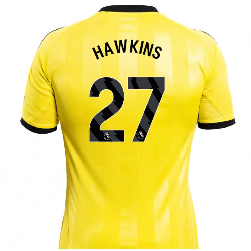 Danxen Kinder Hannah Hawkins #27 Trikot Gelb Schwarz Torwarttrikot 2025/26 Schweiz