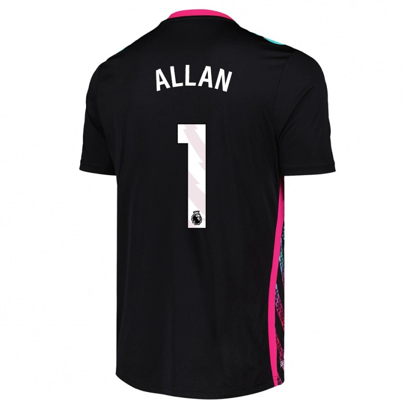 Danxen Kinder Isaac Allan #1 Trikot Schwarz Weiß Torwarttrikot 2025/26 Schweiz