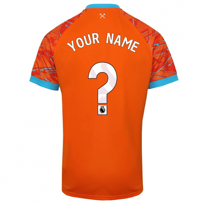 Danxen Kinder West Ham United Trikot Orange Weiß Torwarttrikot 2025/26 Schweiz