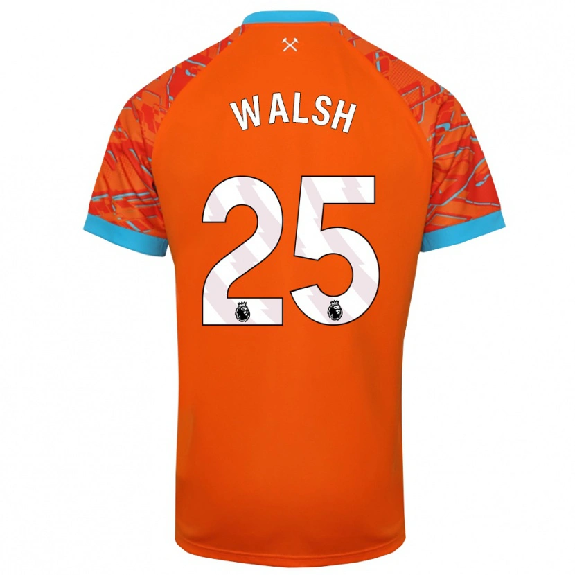 Danxen Kinder Megan Walsh #25 Trikot Orange Weiß Torwarttrikot 2025/26 Schweiz
