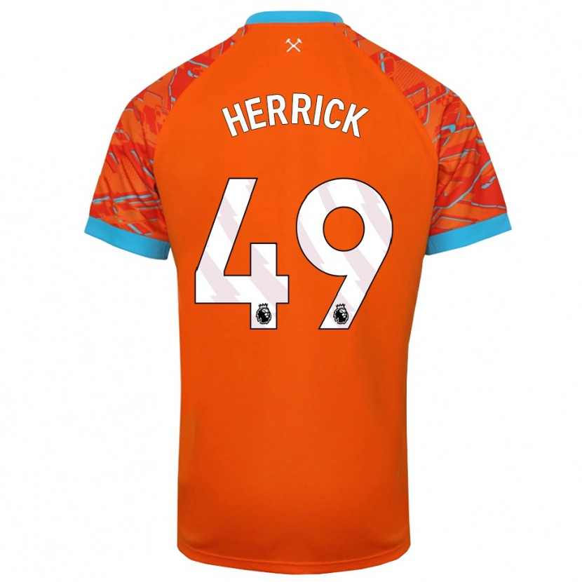 Danxen Kinder Finlay Herrick #49 Trikot Orange Weiß Torwarttrikot 2025/26 Schweiz