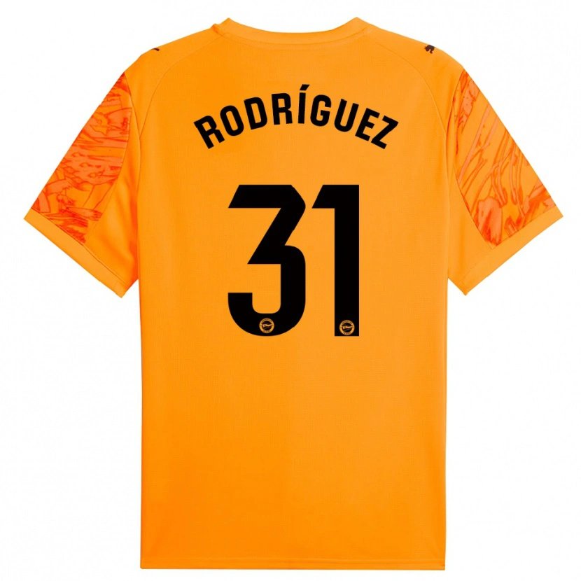 Danxen Kinder Adrián Rodríguez #31 Trikot Orange Schwarz Torwarttrikot 2025/26 Schweiz