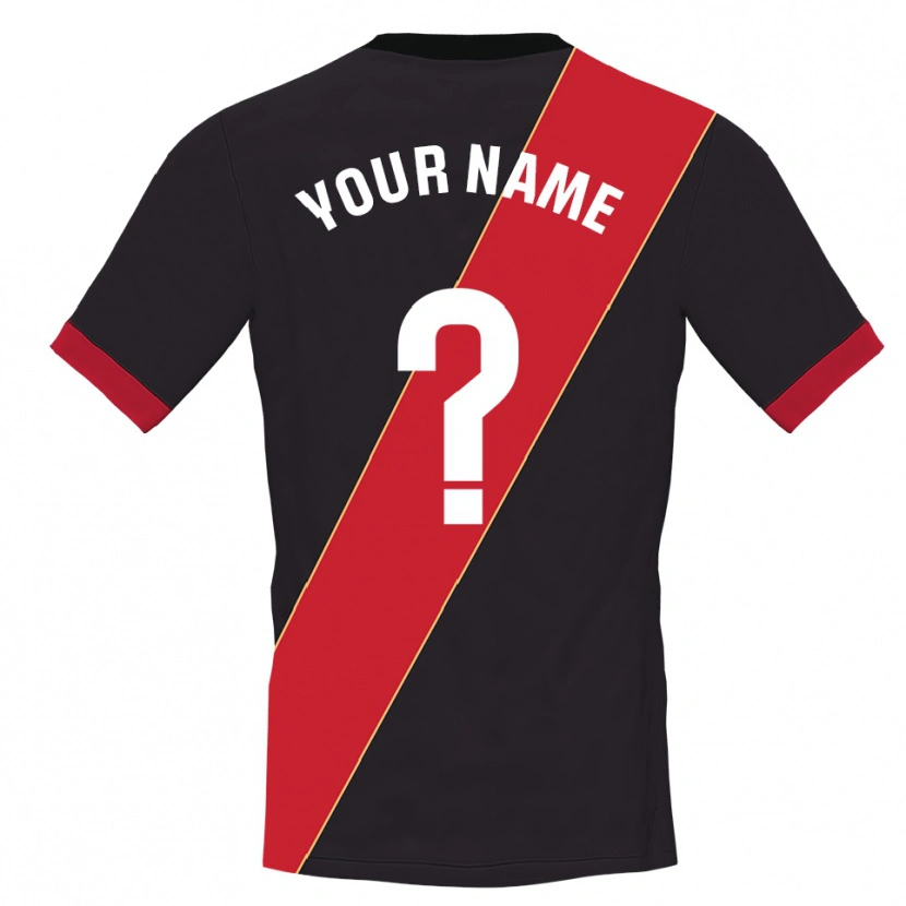 Danxen Kinder Rayo Vallecano Trikot Schwarz Rot Torwarttrikot 2025/26 Schweiz