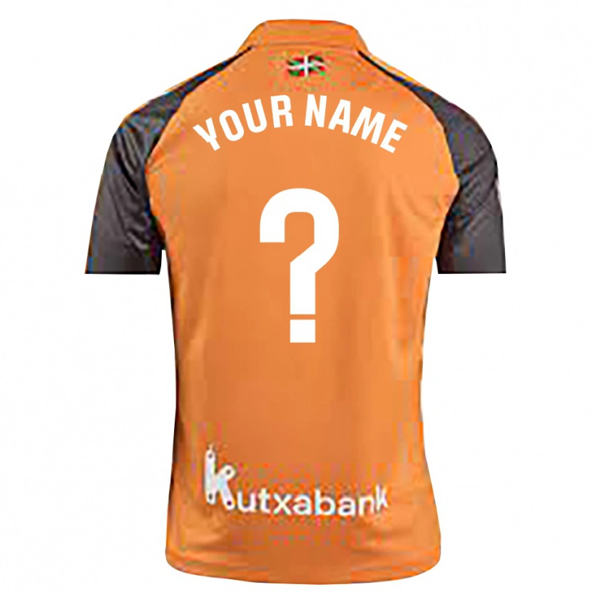 Danxen Kinder Real Sociedad Trikot Schwarz Orange Torwarttrikot 2025/26 Schweiz