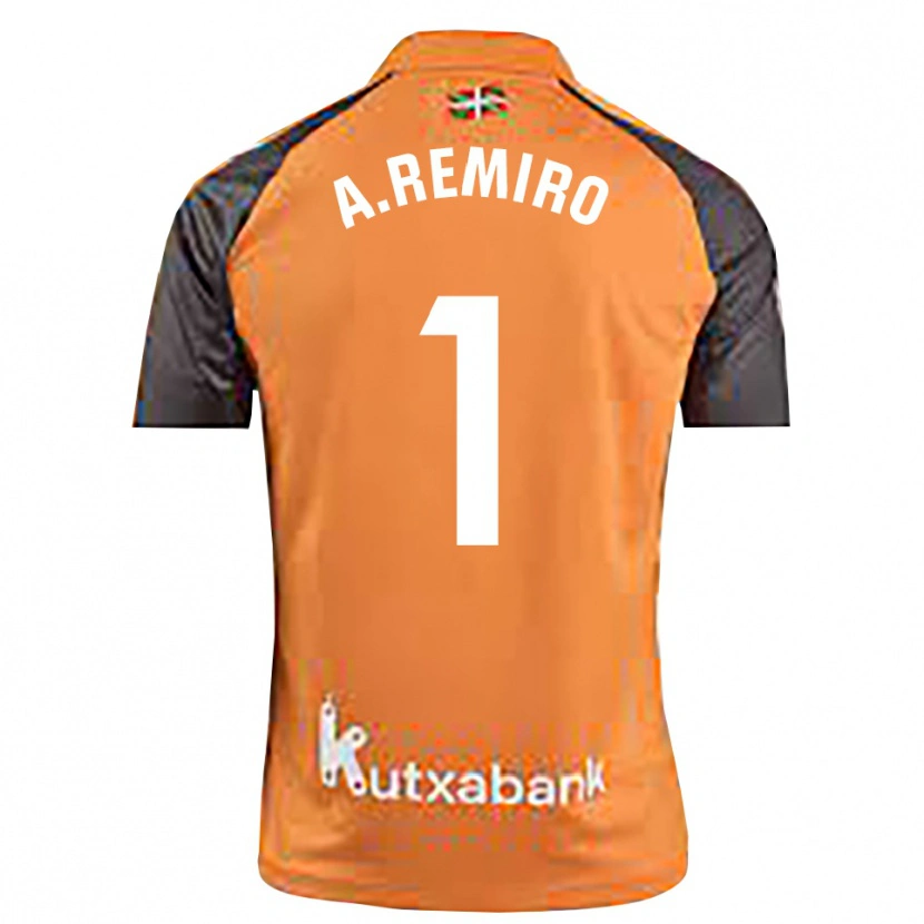 Danxen Kinder Álex Remiro #1 Trikot Schwarz Orange Torwarttrikot 2025/26 Schweiz