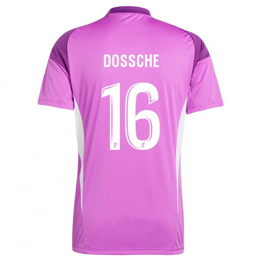 Danxen Kinder Marvin Dossche #16 Trikot Flieder Weiß Torwarttrikot 2025/26 Schweiz