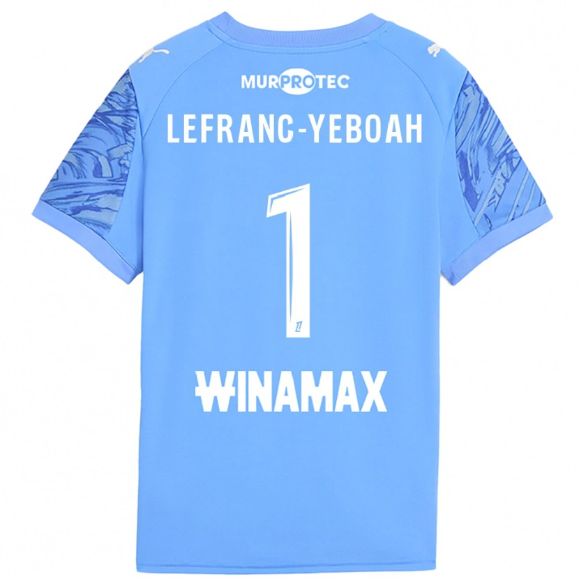 Danxen Kinder Daïvy Lefranc-Yeboah #1 Trikot Hellblau Weiß Torwarttrikot 2025/26 Schweiz
