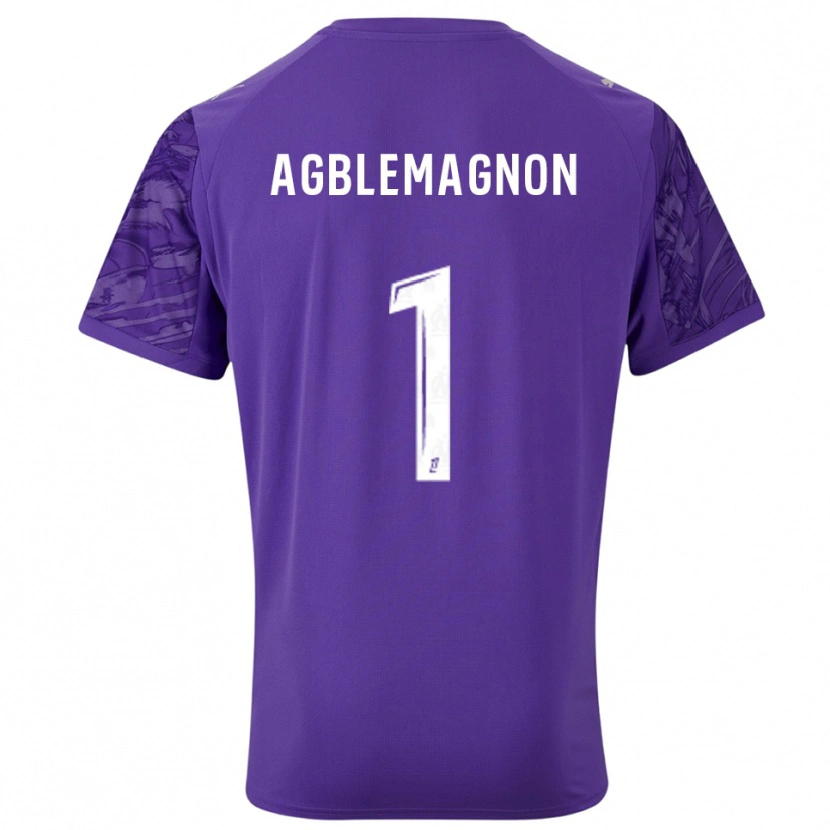 Danxen Kinder Jordan Agblemagnon #1 Trikot Violett Weiß Torwarttrikot 2025/26 Schweiz