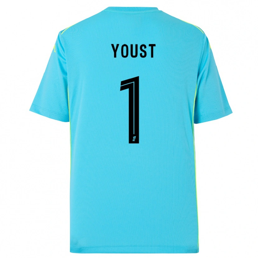 Danxen Kinder Matys Youst #1 Trikot Himmelblau Schwarz Torwarttrikot 2025/26 Schweiz