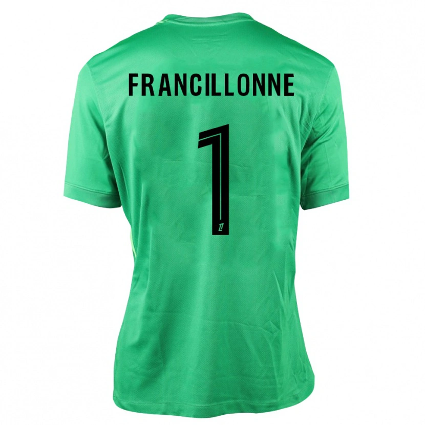 Danxen Kinder Bryan Francillonne #1 Trikot Grün Schwarz Torwarttrikot 2025/26 Schweiz