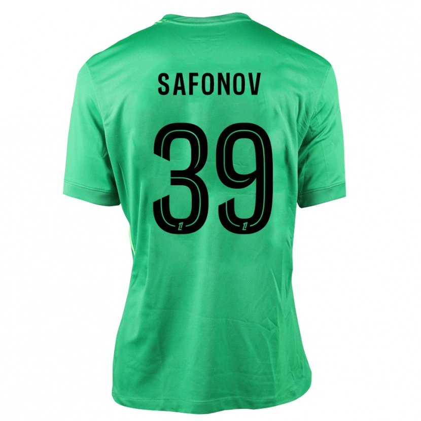 Danxen Kinder Matvey Safonov #39 Trikot Grün Schwarz Torwarttrikot 2025/26 Schweiz