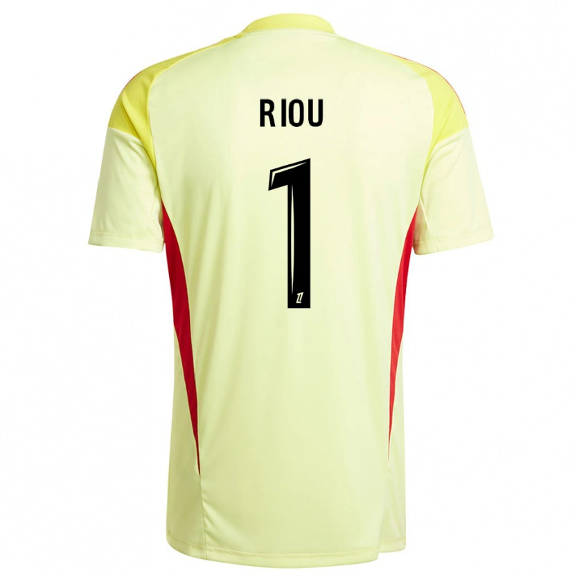 Danxen Kinder Rémy Riou #1 Trikot Hellgelb Schwarz Torwarttrikot 2025/26 Schweiz
