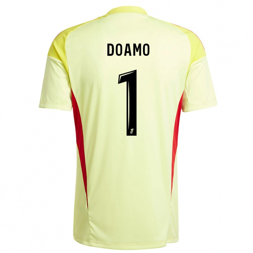 Danxen Kinder Isaac Doamo #1 Trikot Hellgelb Schwarz Torwarttrikot 2025/26 Schweiz