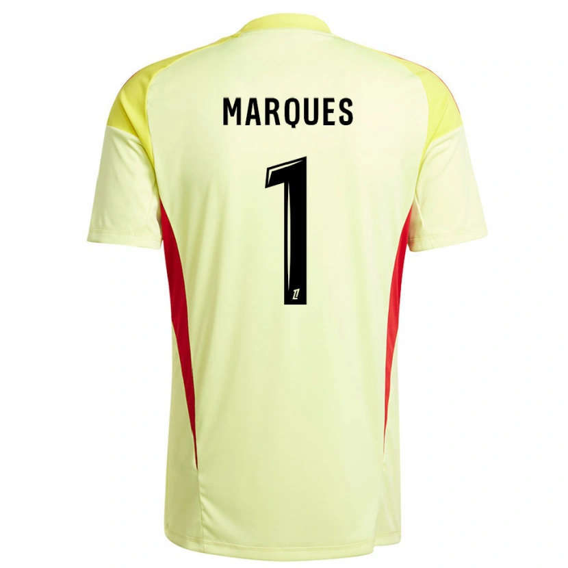 Danxen Kinder Inès Marques #1 Trikot Hellgelb Schwarz Torwarttrikot 2025/26 Schweiz