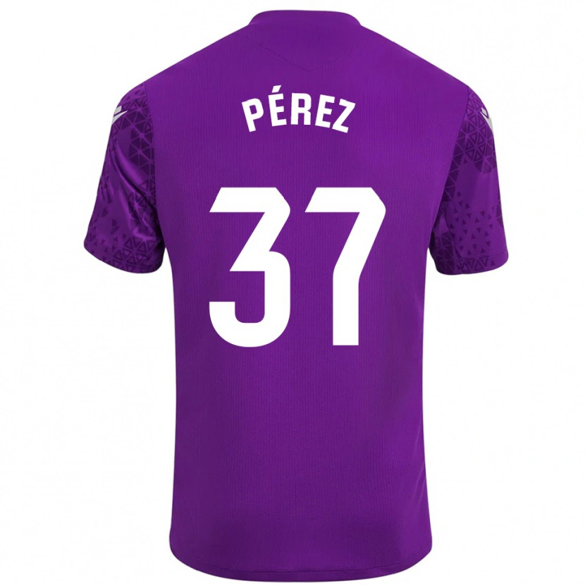 Danxen Kinder David Pérez #37 Trikot Dunkelviolett Weiß Torwarttrikot 2025/26 Schweiz
