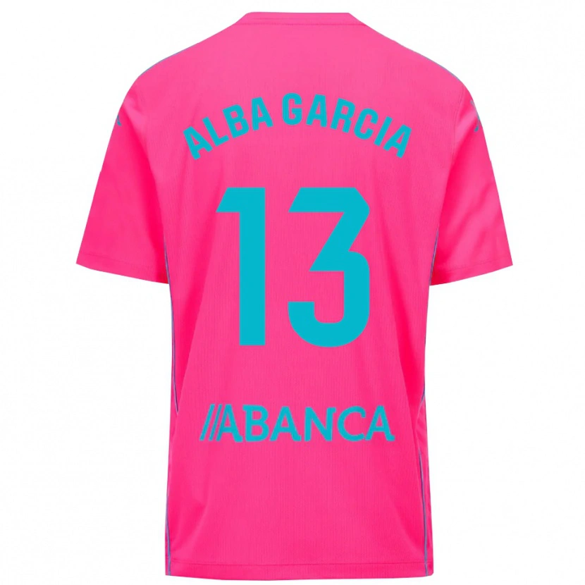 Danxen Kinder Lucía Alba García #13 Trikot Tiefpink Schwarz Torwarttrikot 2025/26 Schweiz