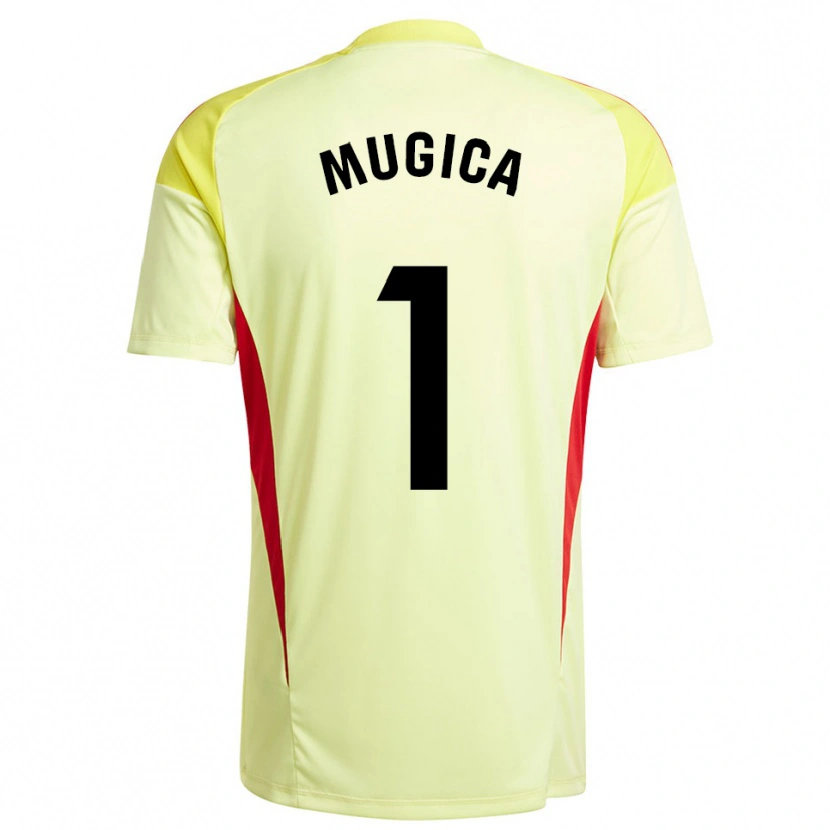 Danxen Kinder Juan Múgica #1 Trikot Hellgelb Schwarz Torwarttrikot 2025/26 Schweiz