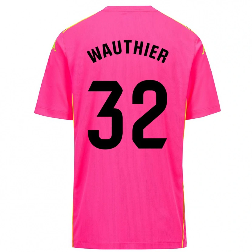 Danxen Kinder Hugo Wauthier #32 Trikot Tiefpink Schwarz Torwarttrikot 2025/26 Schweiz