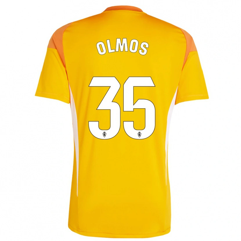 Danxen Kinder Lucas Olmos #35 Trikot Dunkelorange Gelb Torwarttrikot 2025/26 Schweiz