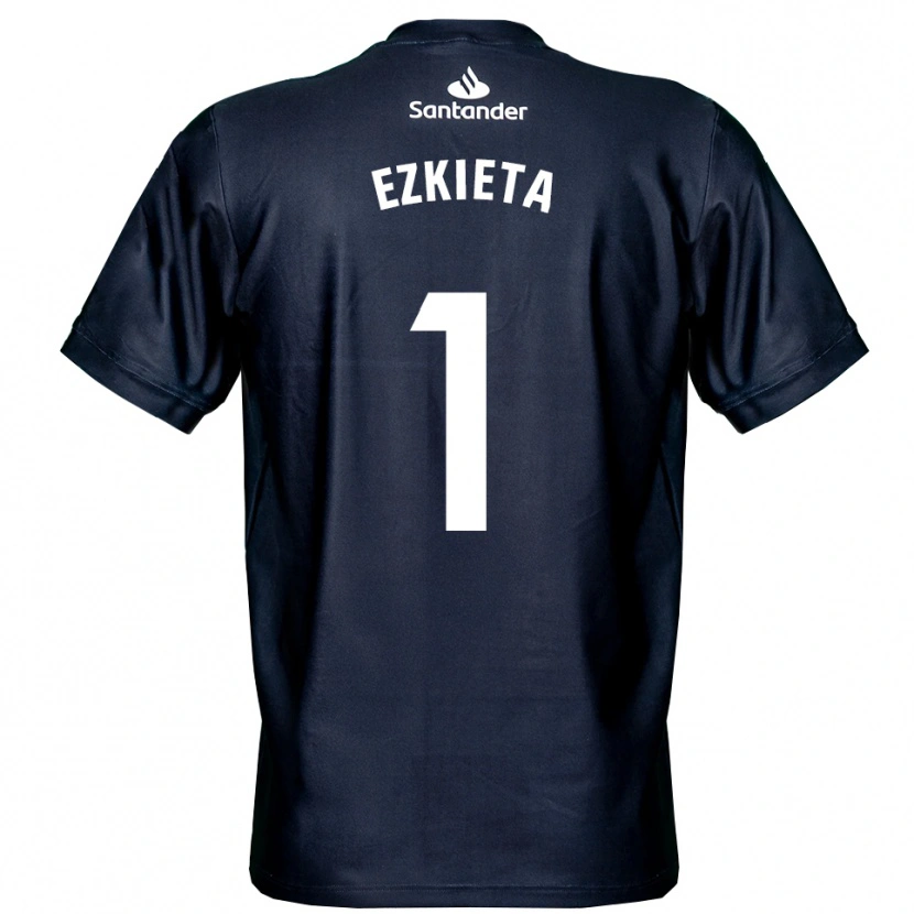 Danxen Kinder Jokin Ezkieta #1 Trikot Mitternachtsblau Weiß Torwarttrikot 2025/26 Schweiz