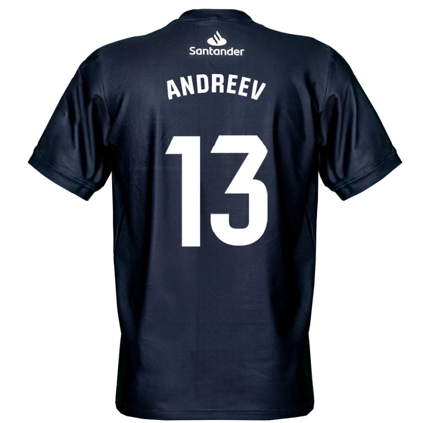 Danxen Kinder Plamen Andreev #13 Trikot Mitternachtsblau Weiß Torwarttrikot 2025/26 Schweiz