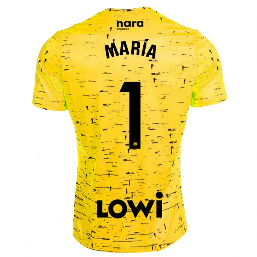 Danxen Kinder María Hernández #1 Trikot Gelb Schwarz Torwarttrikot 2025/26 Schweiz