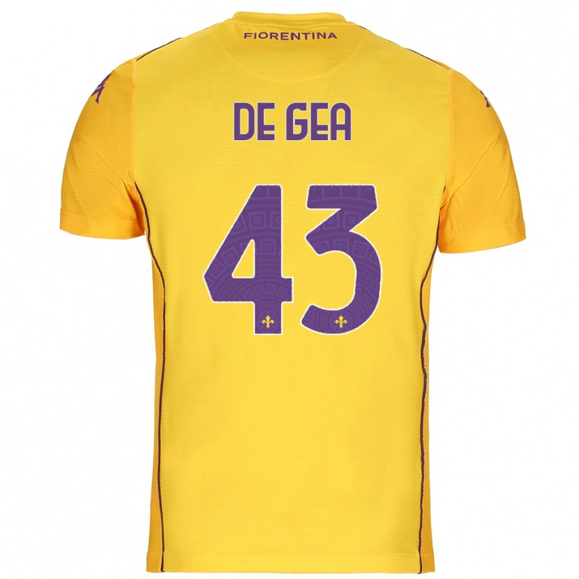 Danxen Kinder David de Gea #43 Trikot Orange Gelb Lila Torwarttrikot 2025/26 Schweiz