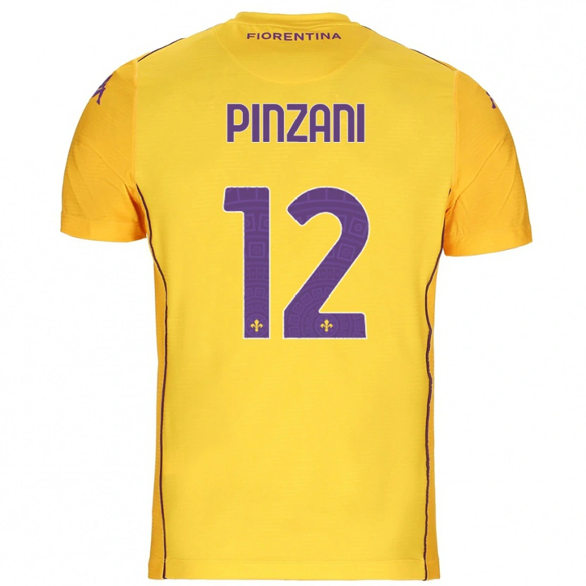 Danxen Kinder Lorenzo Pinzani #12 Trikot Orange Gelb Lila Torwarttrikot 2025/26 Schweiz