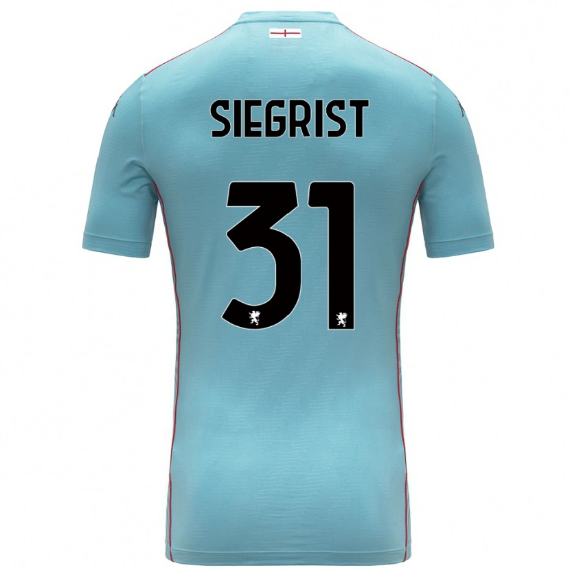 Danxen Kinder Benjamin Siegrist #31 Trikot Blau Grau Torwarttrikot 2025/26 Schweiz