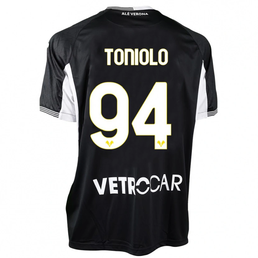 Danxen Kinder Giacomo Toniolo #94 Trikot Schwarz Weiß Torwarttrikot 2025/26 Schweiz
