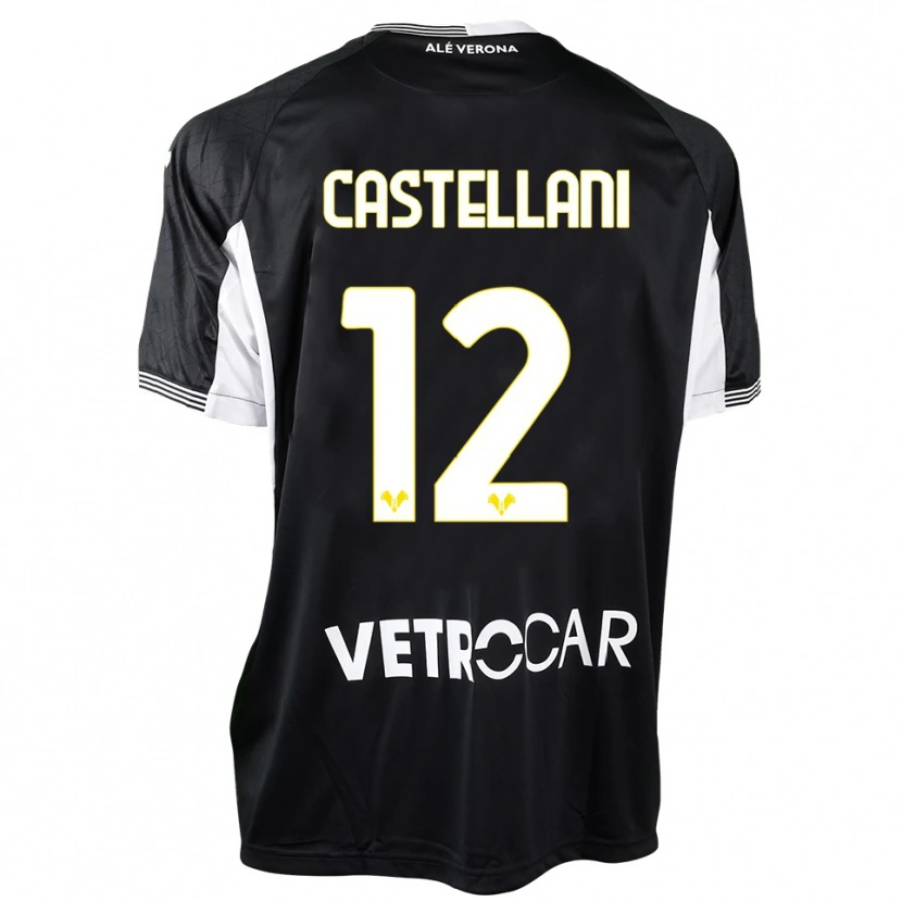 Danxen Kinder Zeno Castellani #12 Trikot Schwarz Weiß Torwarttrikot 2025/26 Schweiz