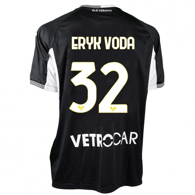 Danxen Kinder Eryk Vodă #32 Trikot Schwarz Weiß Torwarttrikot 2025/26 Schweiz