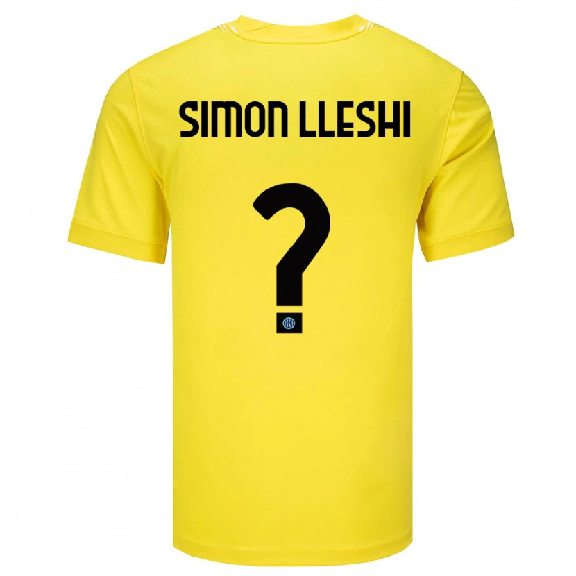 Danxen Kinder Simon Lleshi #0 Trikot Hellgelb Schwarz Torwarttrikot 2025/26 Schweiz