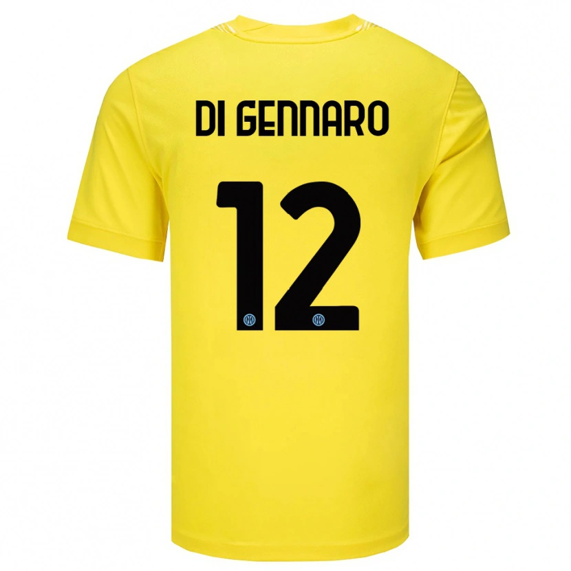 Danxen Kinder Raffaele Di Gennaro #12 Trikot Hellgelb Schwarz Torwarttrikot 2025/26 Schweiz