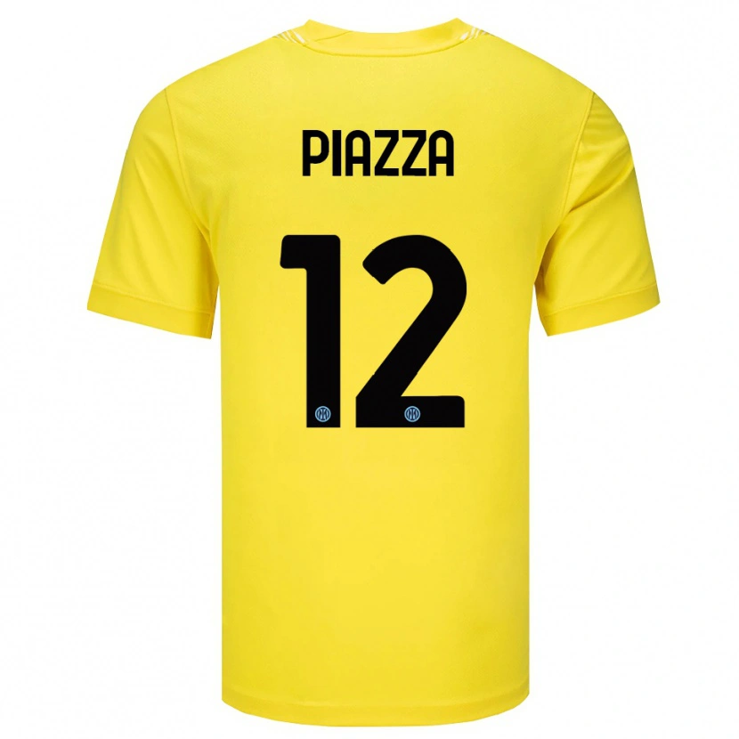 Danxen Kinder Alessia Piazza #12 Trikot Hellgelb Schwarz Torwarttrikot 2025/26 Schweiz