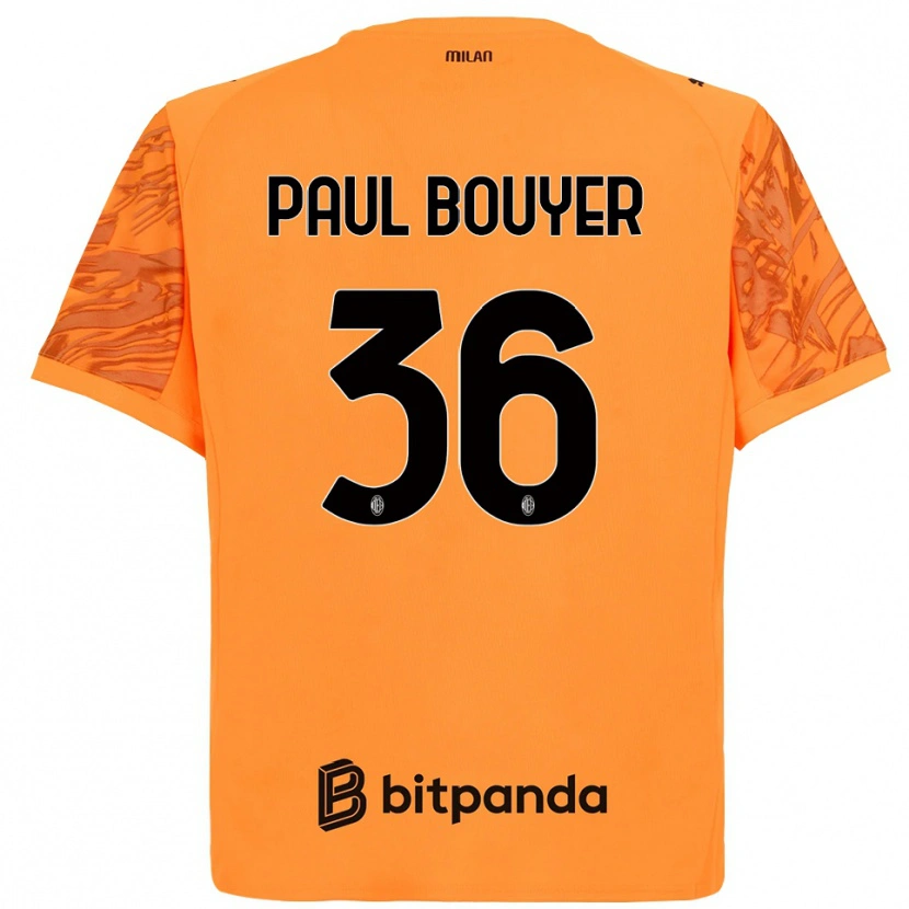 Danxen Kinder Léo Paul Bouyer #36 Trikot Orange Gelb Schwarz Torwarttrikot 2025/26 Schweiz