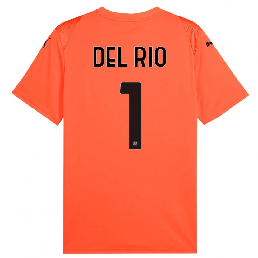 Danxen Kinder Davide Del Rio #1 Trikot Orange Schwarz Torwarttrikot 2025/26 Schweiz