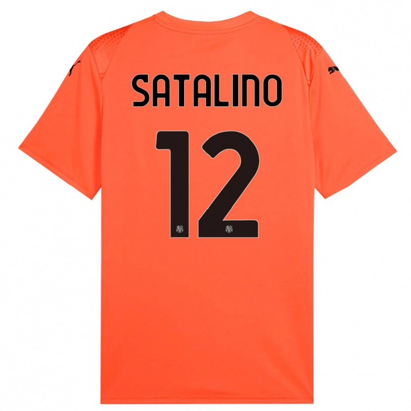 Danxen Kinder Giacomo Satalino #12 Trikot Orange Schwarz Torwarttrikot 2025/26 Schweiz