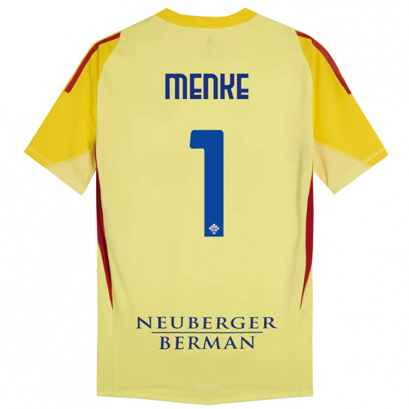 Danxen Kinder Henrique Menke #1 Trikot Hellgelb Schwarz Torwarttrikot 2025/26 Schweiz