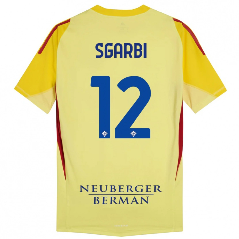 Danxen Kinder Dylan Sgarbi #12 Trikot Hellgelb Schwarz Torwarttrikot 2025/26 Schweiz